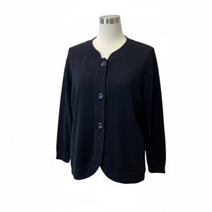 Misook Black Knit Cardigan